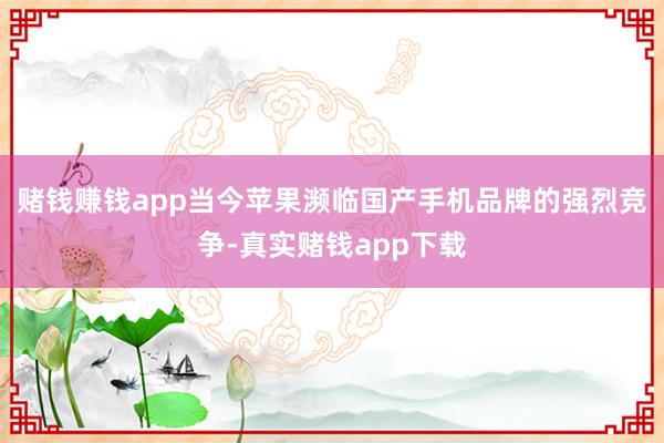 赌钱赚钱app当今苹果濒临国产手机品牌的强烈竞争-真实赌钱app下载