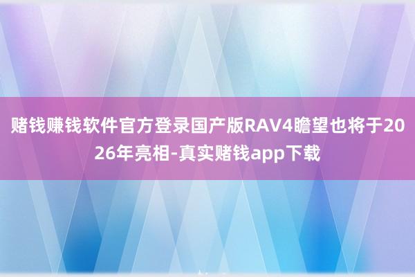 赌钱赚钱软件官方登录国产版RAV4瞻望也将于2026年亮相-真实赌钱app下载