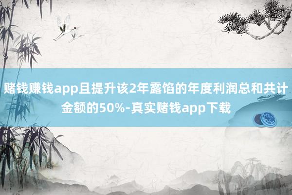 赌钱赚钱app且提升该2年露馅的年度利润总和共计金额的50%-真实赌钱app下载