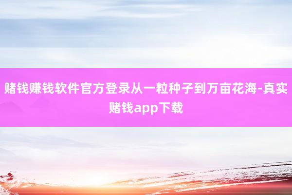 赌钱赚钱软件官方登录从一粒种子到万亩花海-真实赌钱app下载
