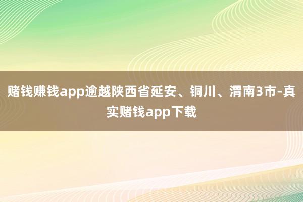 赌钱赚钱app逾越陕西省延安、铜川、渭南3市-真实赌钱app下载