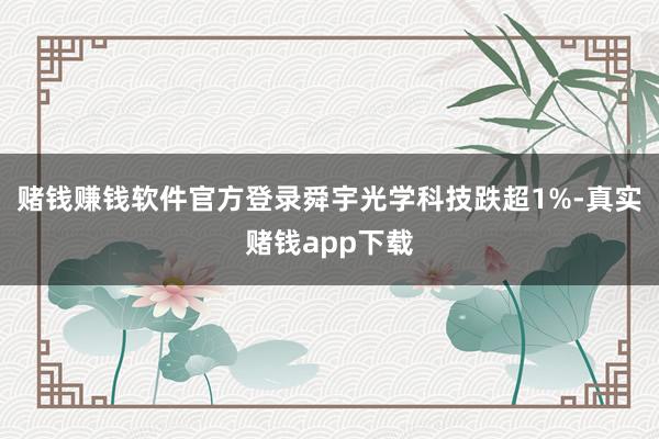 赌钱赚钱软件官方登录舜宇光学科技跌超1%-真实赌钱app下载
