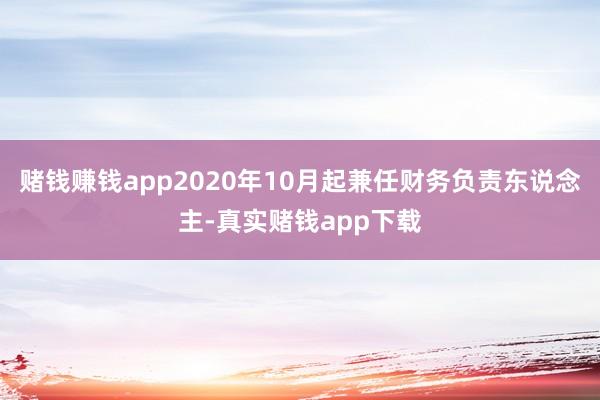 赌钱赚钱app2020年10月起兼任财务负责东说念主-真实赌钱app下载