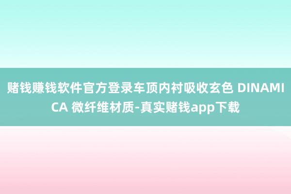 赌钱赚钱软件官方登录车顶内衬吸收玄色 DINAMICA 微纤维材质-真实赌钱app下载