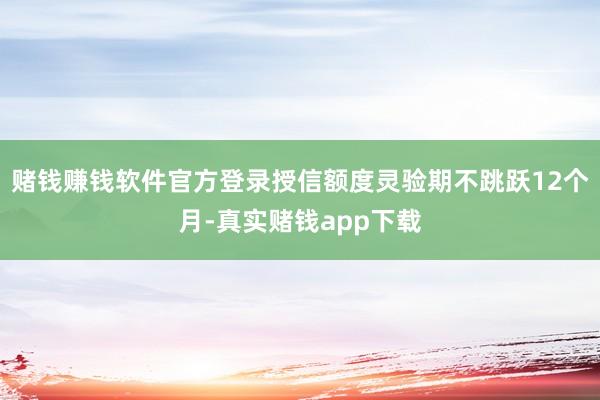 赌钱赚钱软件官方登录授信额度灵验期不跳跃12个月-真实赌钱app下载