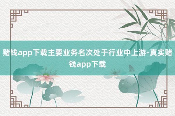 赌钱app下载主要业务名次处于行业中上游-真实赌钱app下载