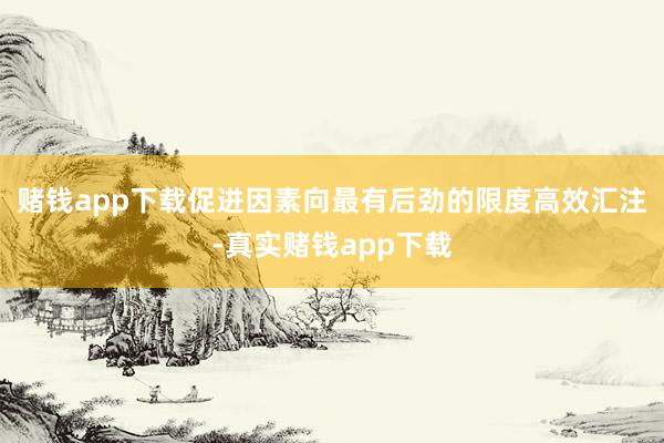 赌钱app下载促进因素向最有后劲的限度高效汇注-真实赌钱app下载