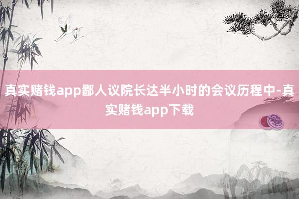 真实赌钱app鄙人议院长达半小时的会议历程中-真实赌钱app下载
