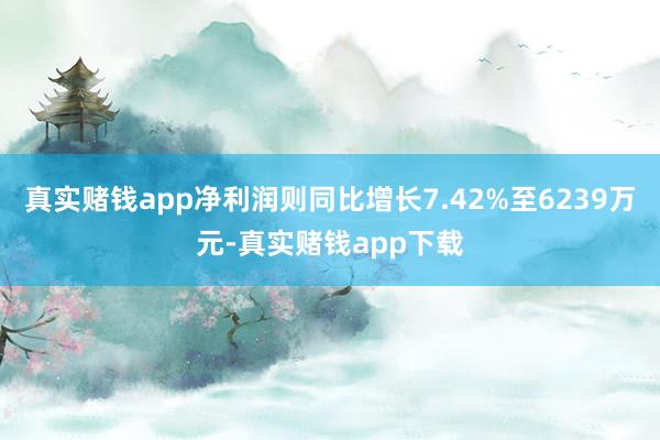 真实赌钱app净利润则同比增长7.42%至6239万元-真实赌钱app下载