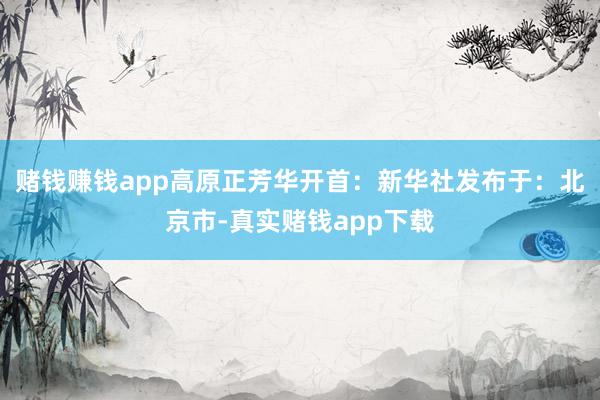 赌钱赚钱app高原正芳华开首：新华社发布于：北京市-真实赌钱app下载