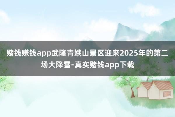 赌钱赚钱app武隆青娥山景区迎来2025年的第二场大降雪-真实赌钱app下载