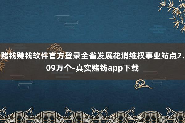 赌钱赚钱软件官方登录全省发展花消维权事业站点2.09万个-真实赌钱app下载
