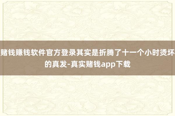 赌钱赚钱软件官方登录其实是折腾了十一个小时烫坏的真发-真实赌钱app下载