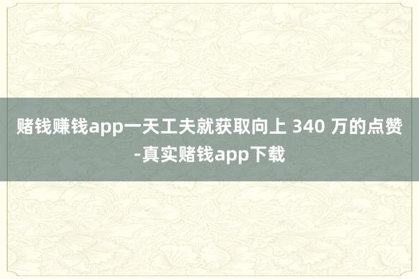 赌钱赚钱app一天工夫就获取向上 340 万的点赞-真实赌钱app下载