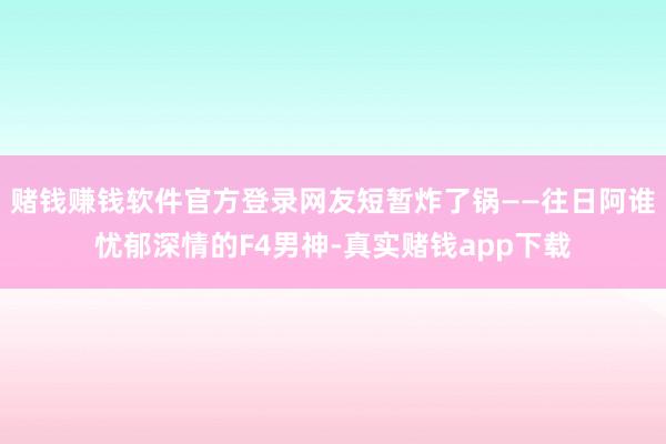 赌钱赚钱软件官方登录网友短暂炸了锅——往日阿谁忧郁深情的F4男神-真实赌钱app下载