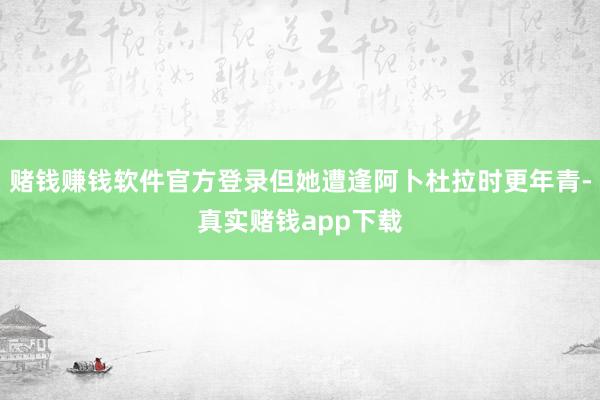 赌钱赚钱软件官方登录但她遭逢阿卜杜拉时更年青-真实赌钱app下载