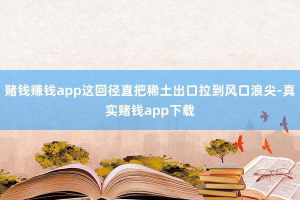 赌钱赚钱app这回径直把稀土出口拉到风口浪尖-真实赌钱app下载