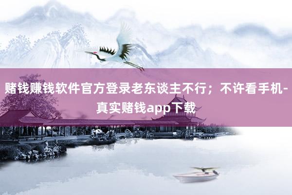 赌钱赚钱软件官方登录老东谈主不行；不许看手机-真实赌钱app下载